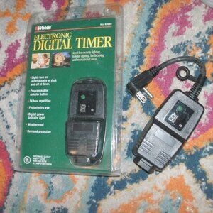 TWO Woods Electronic Digital Timer 83660 Programmable Waterproof Dusk Till Dawn